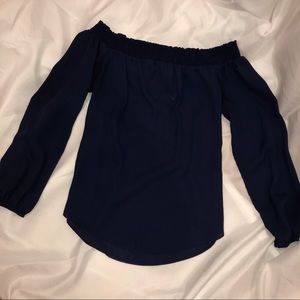 Over The Shoulder Bow Back Top